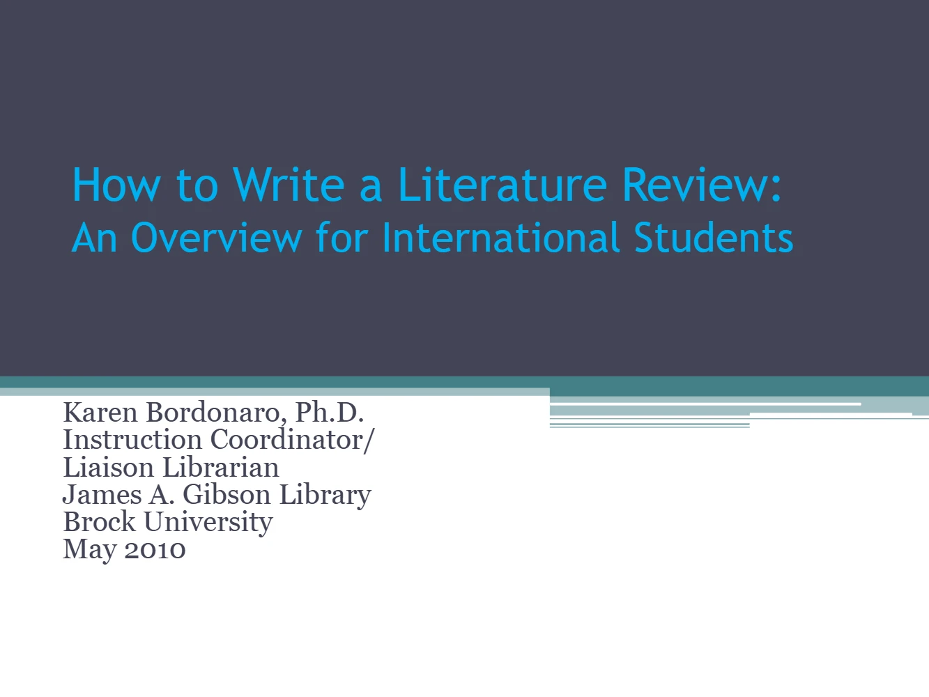 دانلود کتاب How to Write a Literature Review